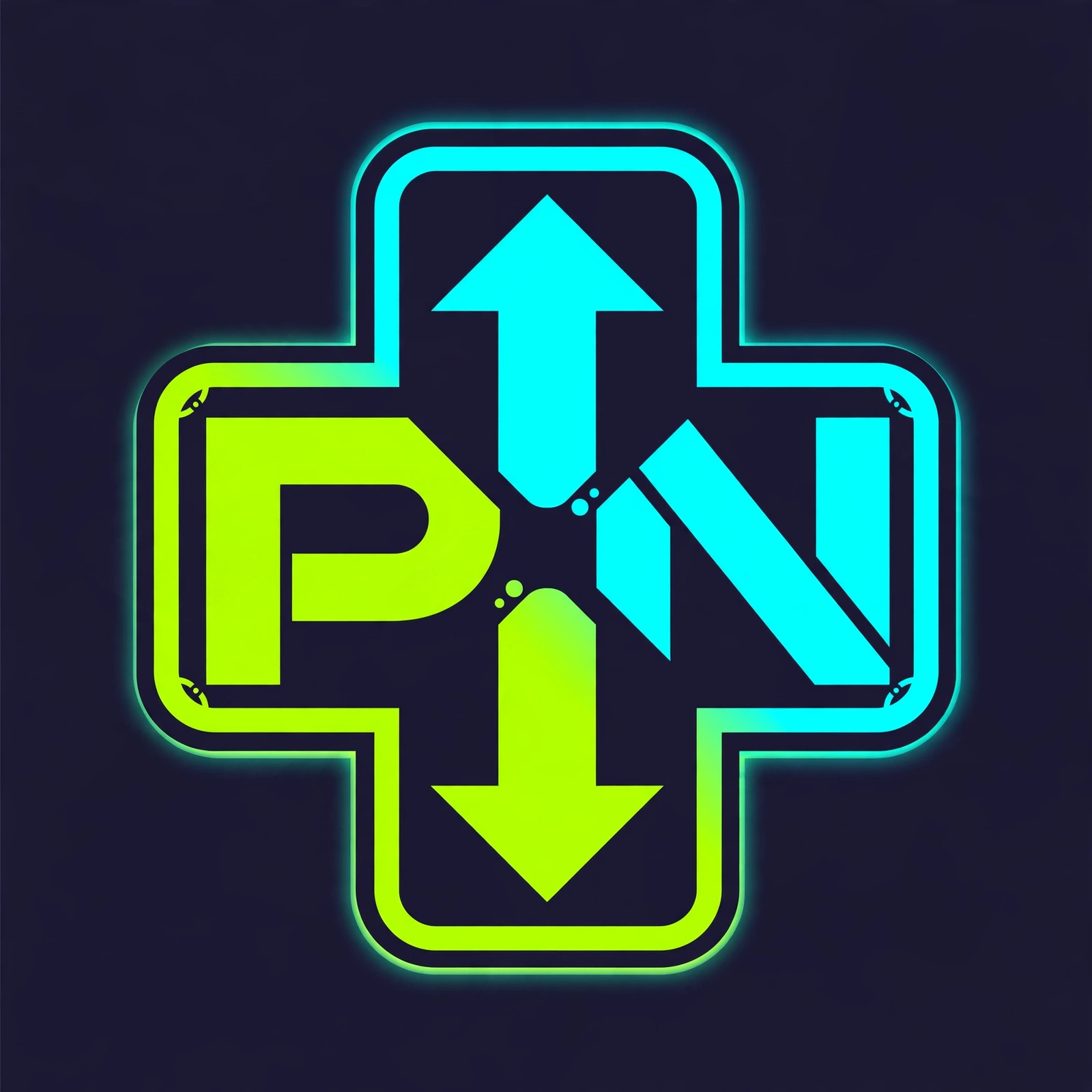 Patch Notes OG Instagram logo — neon PN